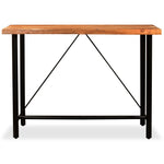 ZNTS Bar Table Solid Acacia Wood 150x70x107 cm 245437