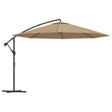 Cantilever Garden Parasol with Aluminium Pole 350 cm Taupe 44506
