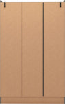 ZNTS Nevada 3 Door 2 Drawer Mirrored Wardrobe 100-101-135