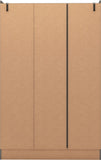 ZNTS Nevada 3 Door 2 Drawer Mirrored Wardrobe 100-101-135