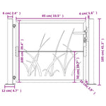 Garden Gate Anthracite 105x105 cm Steel Grass Design 153167