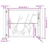 Garden Gate Anthracite 105x105 cm Steel Grass Design 153167