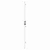 Walk-In Shower Wall Folding Black 90 x 6.5 x 190 cm 42017965