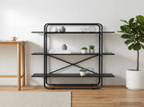 Bookshelf 3-Tier 100 x 35 x 105 cm PB Black Oak 8007792
