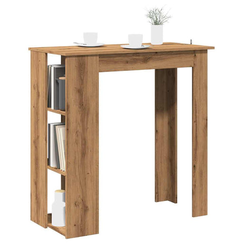 ZNTS Bar Table with Shelf Artisan Oak 102x50x103.5 cm Engineered Wood 856761