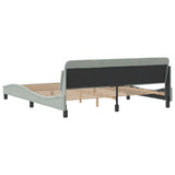 Bed Frame "Dover" Light Grey 180x200 cm Super King Velvet 373336