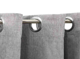 Linen-Look Blackout Curtains with Grommets 2pcs Grey 140x175cm 321168