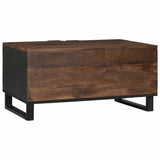 Coffee Table Brown and Black 80 x 50 x 40 cm Solid Acacia wood 4018013
