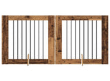 Dog Gate with Stands 2 pcs Old Wood 80 x 100 cm Engineered Wood 892041