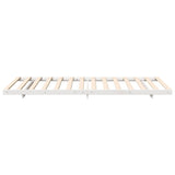 Bed Frame White 90 x 220 cm Solid Pine Wood 873125