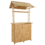 Outdoor Bar Table Natural 115 x 95 x 214 cm Bamboo 42028064