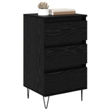 Sideboard Black Oak 40 x 35 x 70 cm Engineered Wood and Iron 881707