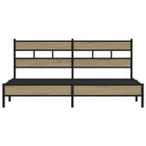 Metal Bed Frame without Mattress Sonoma Oak 183x213 cm 3308496