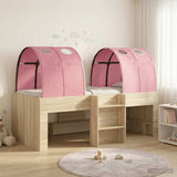 Bed with Tunnel 3 pcs Sonoma Oak and Pink Engineered Wood 3423554