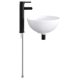 Bathroom Wash Basin Matte Black 32 x 32 x 13 cm Metal 890243