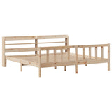 Bed Frame without Mattress 200x200 cm Solid Wood Pine 3306588
