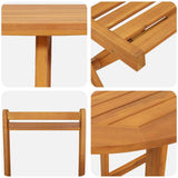 Bistro Set Folding 3 pcs Oil Natural Solid Acacia Wood 4105506