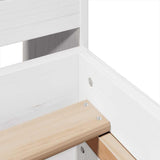 Bed Frame without Mattress White 140x200 cm Solid Wood Pine 3308844
