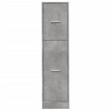 Apothecary Cabinet Concrete Grey 30x41x118 cm Engineered Wood 855163