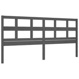 Bed Frame without Mattress Grey 200x200 cm Solid Wood Pine 3193033