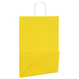 ZNTS Paper Bags 250 pcs with Handles Yellow 32x17x44 cm 4101790