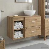 Bathroom Furniture Set 2 pcs Artisan Oak Engineered Wood 3403879