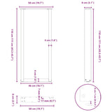 Bar Table Legs U-Shaped 2 pcs Anthracite 50x cm Steel 4013246