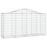 Arched Gabion Basket 200x50x100/120 cm Galvanised Iron 153395