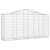 Arched Gabion Baskets 30 pcs 200x50x100/120 cm Galvanised Iron 3145657