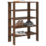 Shoe Rack Brown Oak 61x32x87.5 cm Engineered Wood 859857