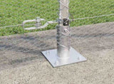 Hexagonal Fence with Concrete Base 50 x 1.2 m Galvanised Steel 3353838