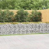 Arched Gabion Raised Bed 800x100x100 cm Galvanised Iron 153557