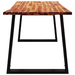 Dining Table with Live Edge 140x80x75 cm Solid Wood Acacia 353289