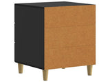 Bedside Cabinet Black 43 x 41 x 66.5 cm Engineered Wood 894556