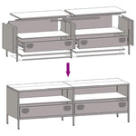ZNTS TV Cabinet White 135x39x43.5 cm Cold-rolled Steel 851339