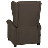 Massage Chair Dark Brown Fabric 348521