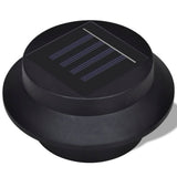Outdoor Solar Lamp Set 6 pcs Fence Light Gutter Light Black 41180