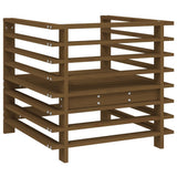 Garden Chairs 2 pcs Honey Brown Solid Wood Pine 825628