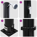Outdoor Solar shower Black 217 cm PVC and Aluminium 42003408