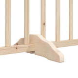 Dog Gate with Door Foldable 15 Panels 750 cm Poplar Wood 3155699