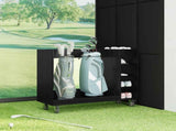 Golf Cabinet with Wheel Plain Black Oak 120 x 45 x 98 cm 899472