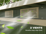 9ft x 4ft Metal Garden Shed, Outdoor Tool House with Foundation Kit, Ventilations and Double Doors, T3398P377666