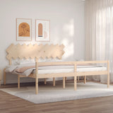 Senior Bed without Mattress 200x200 cm Solid Wood 3195566