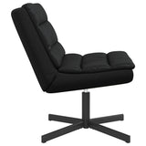 Swivel Chair Black 63 x 75 x 76 cm Shiny PU 42007346