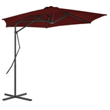 Garden Parasol with Steel Pole Bordeaux Red 300x230 cm 312518