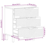 Bedside Cabinet Brown 50x33x62 cm Solid Wood Mango 4017729