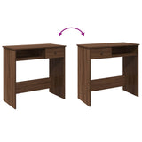 Desk Brown Oak 80x40x75 cm Engineered Wood 860478