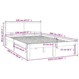 Bed Frame without Mattress Solid Wood Pine 120x200cm 810490