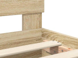 Bed Frame Sonoma Oak 120 x 190 cm Engineered Wood 3408867