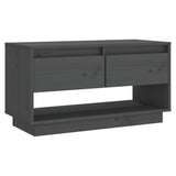 TV Cabinet Grey 74x34x40 cm Solid Wood Pine 813841